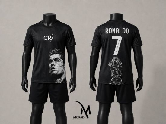 تصویر  کیت رونالدو CR7 مشکی 